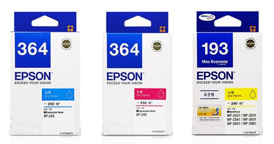 엡손 T364270 파랑 정품잉크
엡손 T364370 빨강 정품잉크
엡손 T364470 노랑 정품잉크