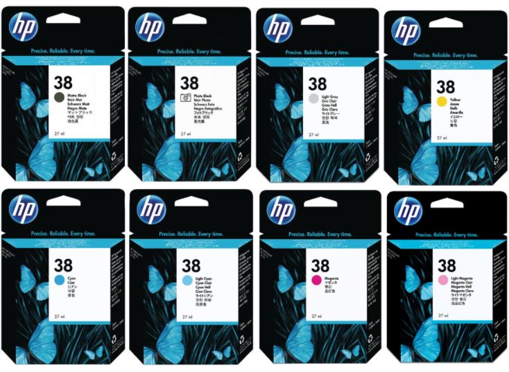 HP38 C9414A 연회색 정품잉크
HP38 C9415A 파랑 정품잉크
HP38 C9416A 빨강 정품잉크
HP38 C9417A( 노랑 정품잉크
유통기한 6개월미만 매입불가
