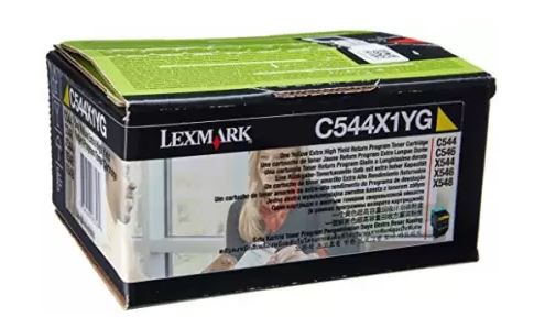 렉스마크 C544X1YG 노랑 정품토너