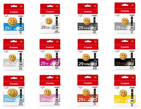 캐논 PGI-29PC 포토파랑
캐논 PGI-29R 빨강
캐논 PGI-29PM 포토빨강
캐논 PGI-29Y 노랑
캐논 PGI-29M 진홍
캐논 PGI-29C 파랑
유통기한 6개월미만 매입불가