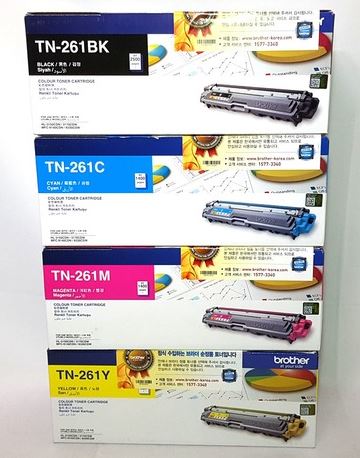 브라더 TN-261C 파랑
브라더 TN-261M 빨강
브라더 TN-261Y 노랑
순정품라벨 미부착 20%차감